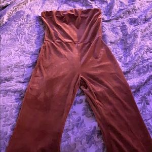 Velvet rust one piece